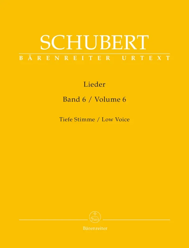 Schubert: Lieder Volume 6 for Low Voice