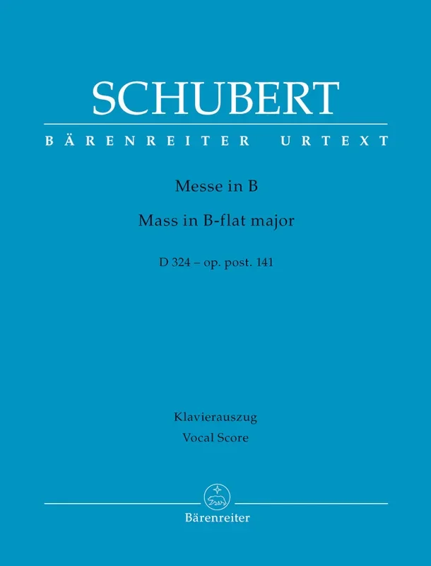 Schubert: Mass in B Flat D324 – Vocal Score