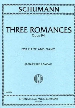 Schumann, Three Romances Opus 94 for Flute and Piano