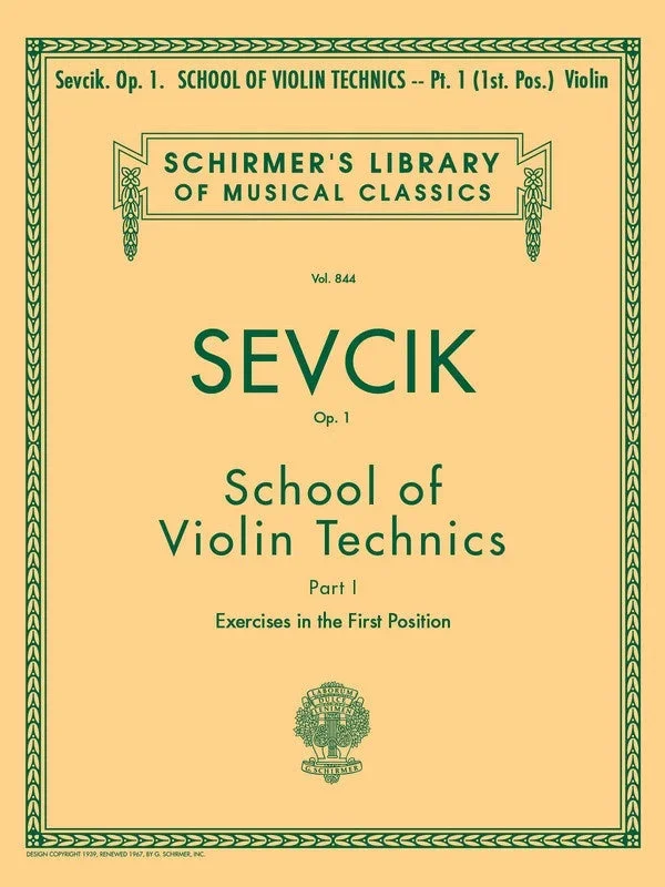 Ševčík: School of Violin Technics (Op. 1, Part I)