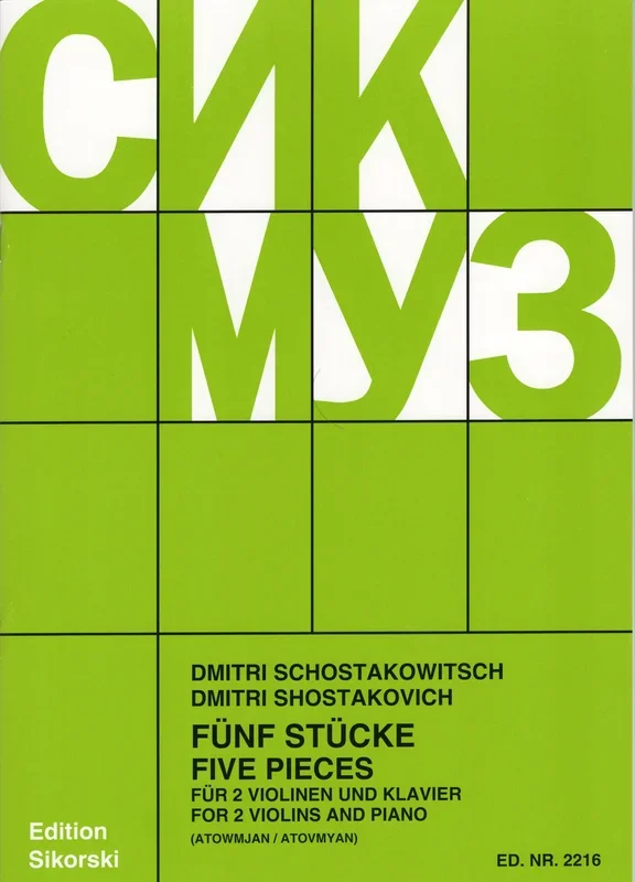 Shostakovich: 5 Pieces for Two Violins and Piano