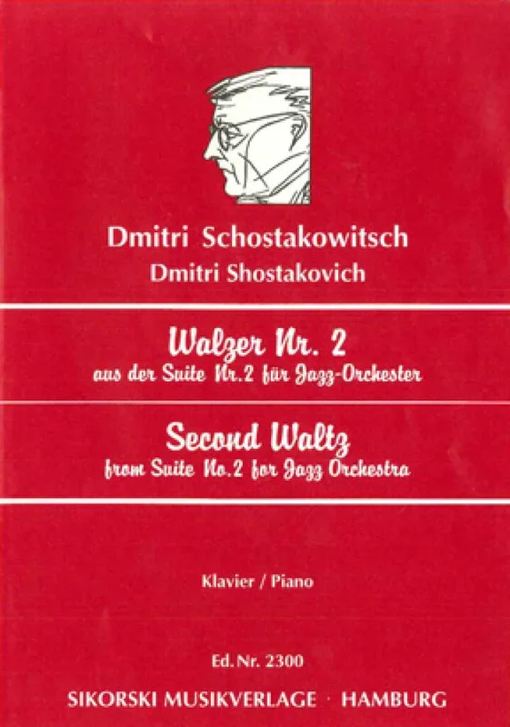 Shostakovich: Second Waltz (arr. for piano)
