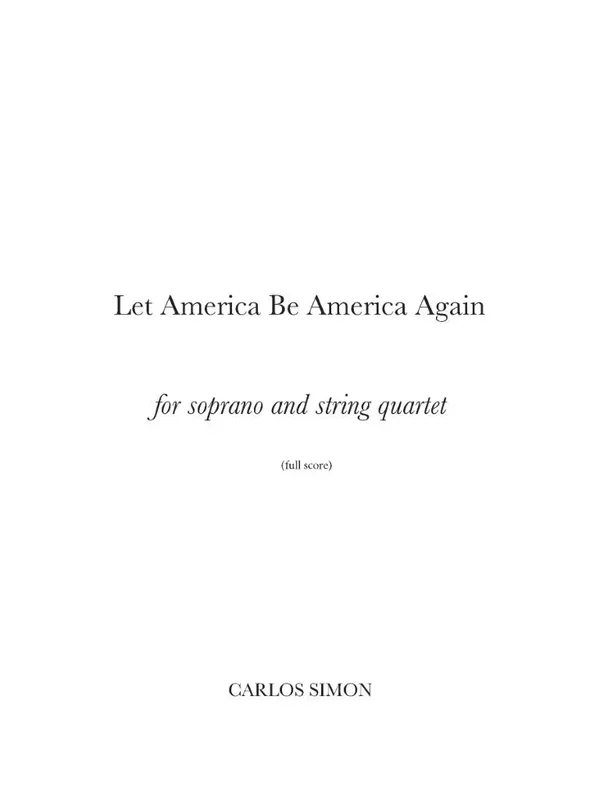 Simon: Let America be America Again