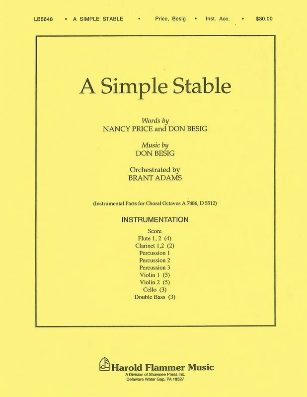 Simple Stable A Ww Str Percussion Book