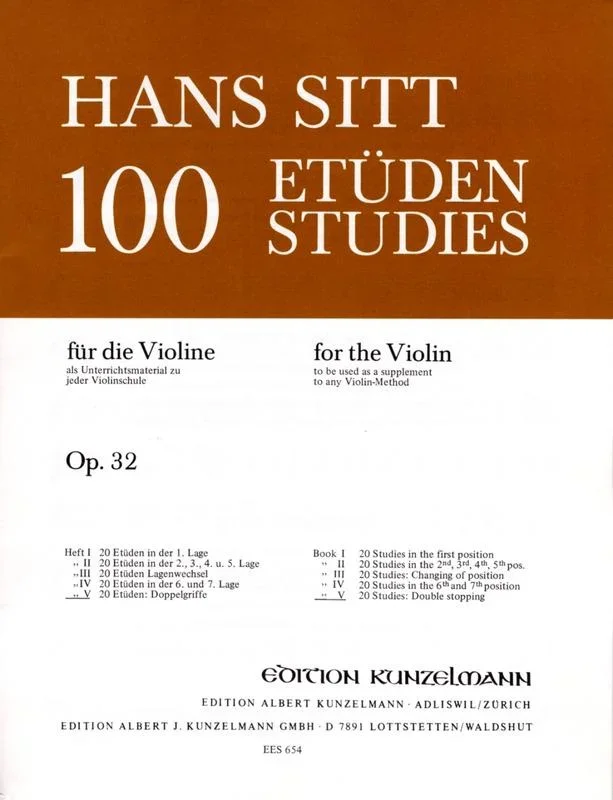 Sitt: 100 Studies, Op. 32 – Book 5