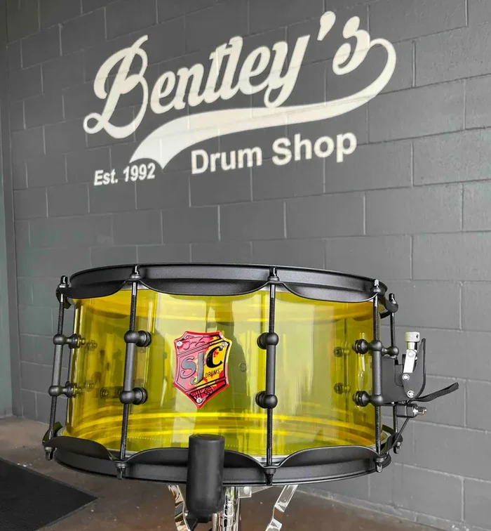 SJC Josh Dun Signature ‘Torch’ 6.5×14 Yellow Acrylic Snare Drum w/ Matte Black Hardware *IN STOCK*