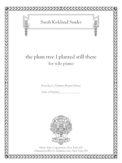 Snider: the plum tree I planted still there