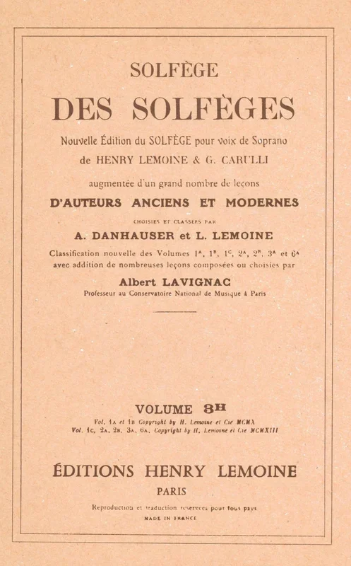 Solfège des Solfèges – Volume 3H