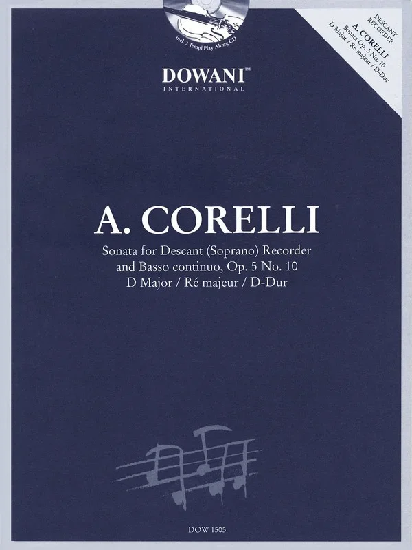 Sonata Des Rec Bc Op 5 No 10 D Book