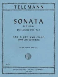 Sonata in B Minor – Flute and Piano with Optional Cello
