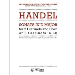 Sonata in D major – 2 Clarinets and Horn (or Clarinet Trio)