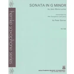 Sonata in G minor – Alto Saxophone and Piano
