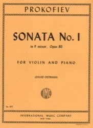 Sonata No. 1 in F Minor, Op. 80 – Violin and Piano