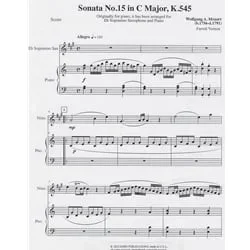 Sonata No.15, K. 545 – Sopranino Saxophone and Piano