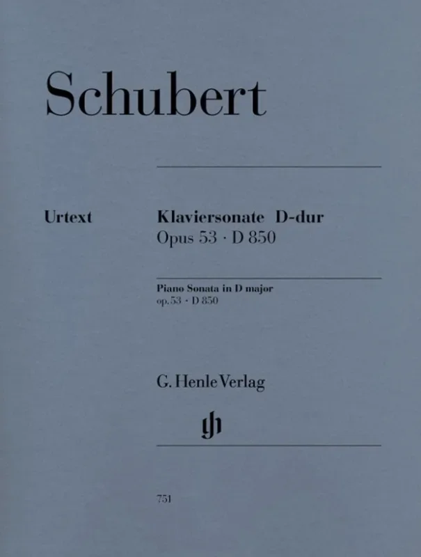 Sonata Op 53 D 850 D Major (Softcover Book)