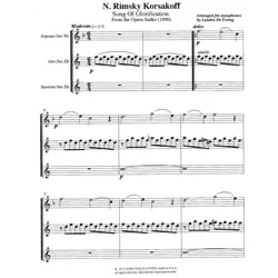Song of Glorifcation from “Sadko” – Saxophone Trio (SAB)