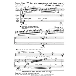 Sonorities IV – Alto Saxophone and Piano