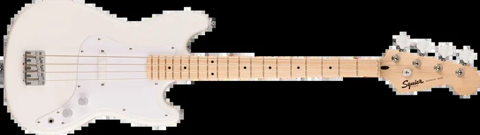 Squier Sonic Bronco Bass, Maple Fingerboard, White Pickguard