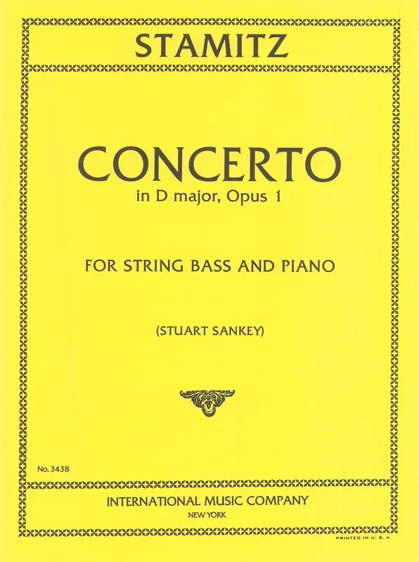 Stamitz: Concerto in D Major, Op. 1 (arr. for double bass & piano)