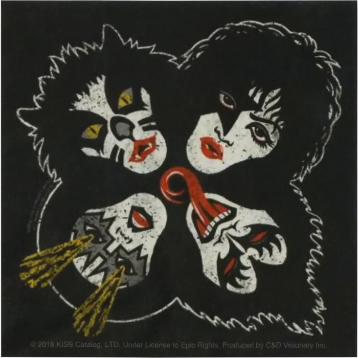 Sticker – Kiss – Band Illustration – Faces – 4″ Rock Music
