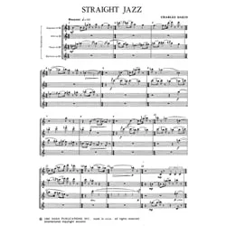 Straight Jazz – Saxophone Quartet (SATB)