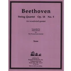 String Quartet in A major, Op. 18 No. 5 – Woodwind Quintet Score