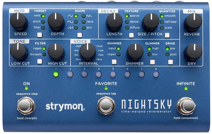 Strymon NightSky Time Warped Reverb Effects Pedal
