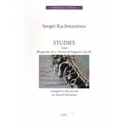 Studies from Rhapsody on a Theme of Paganini, Op. 43 – Clarinet Unaccompanied