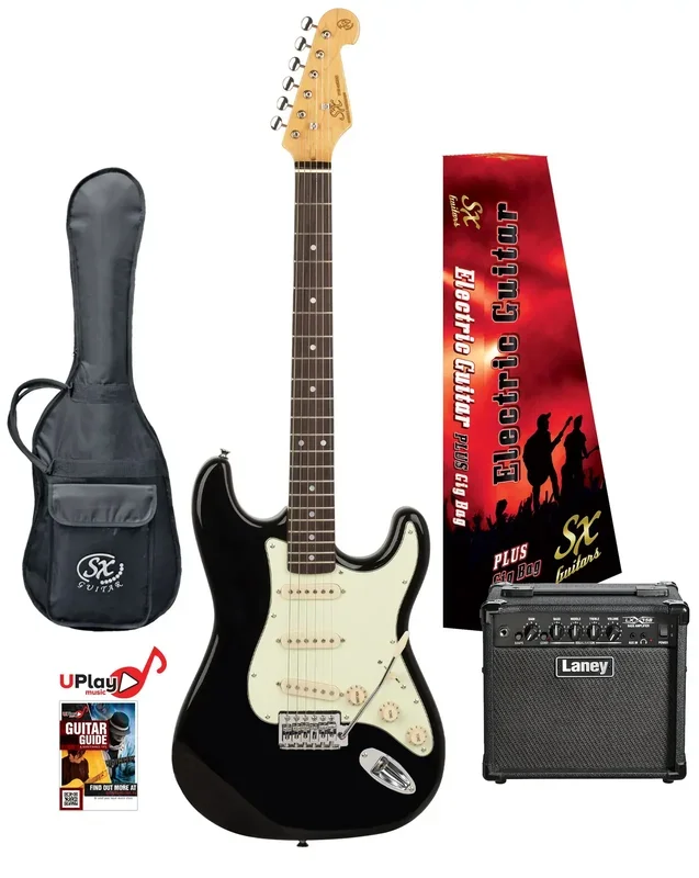 SX VES62B Vintage Style Electric Guitar & LX15 Amp Pack