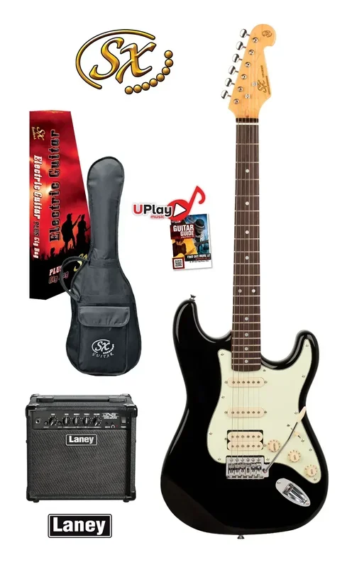 SX VES62HBPK2 Guitar Package with LX15 Amp, Gig Bag, and Accessories