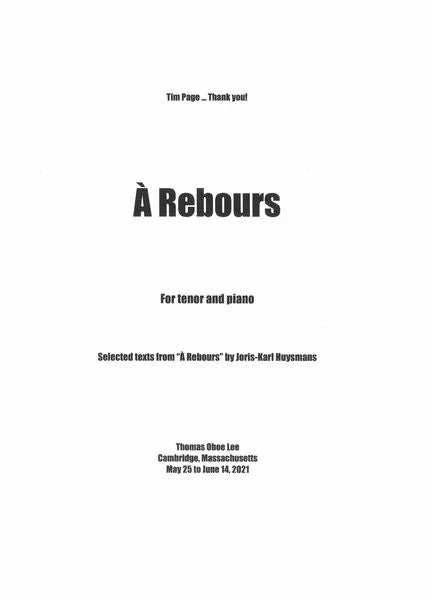 T.O. Lee: À Rebours