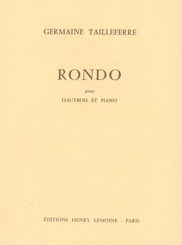 Tailleferre: Rondo for Oboe and Piano