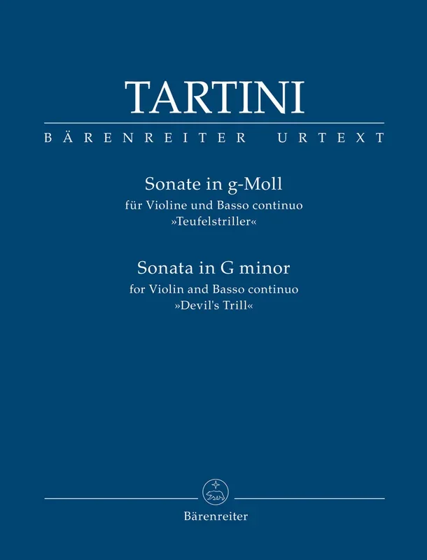 Tartini : Sonata in G Minor Devils Trill for Violin & Basso Continuo