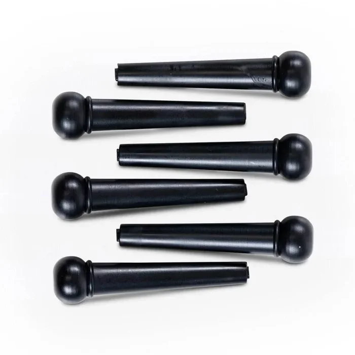 Taylor 7251 Bridge Pins 6 Pack Ebony w/ Abalone Dots