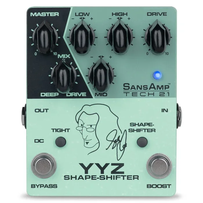 TECH 21 Geddy Lee YYZ Shape Shifter Signature SansAmp Pedal with Boost Function