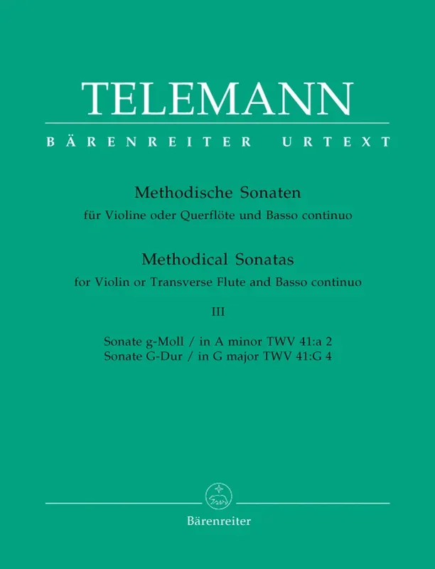Telemann: Methodical Sonatas – Volume 3 (TWV 41:a2 and 41:G4)