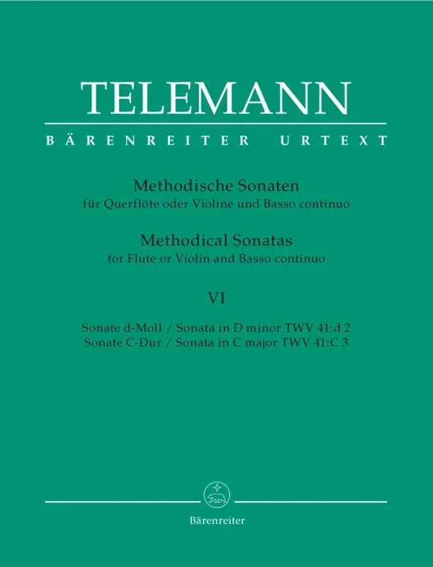Telemann: Methodical Sonatas – Volume 6 (TWV 41:d2 and 41:C3)