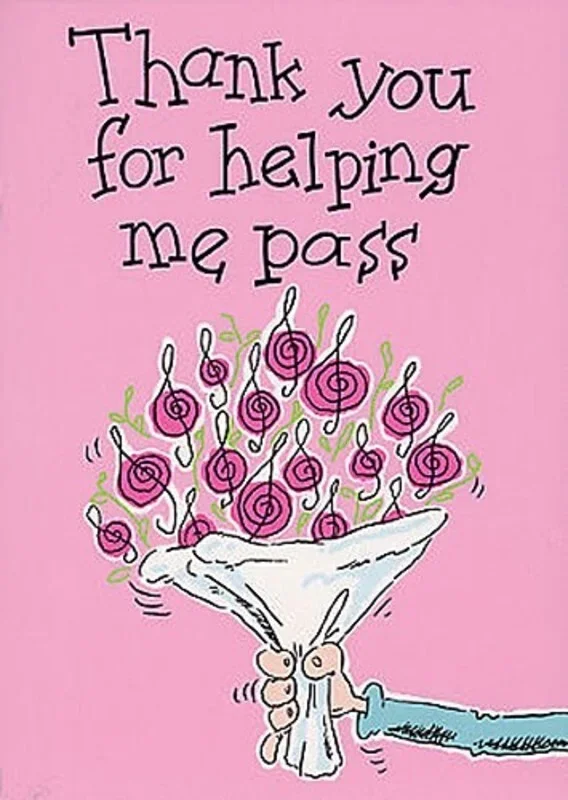 Thank You For Helping Me Pass Gift Card