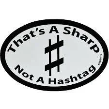 That’s a Sharp Not a Hash Tag Sticker