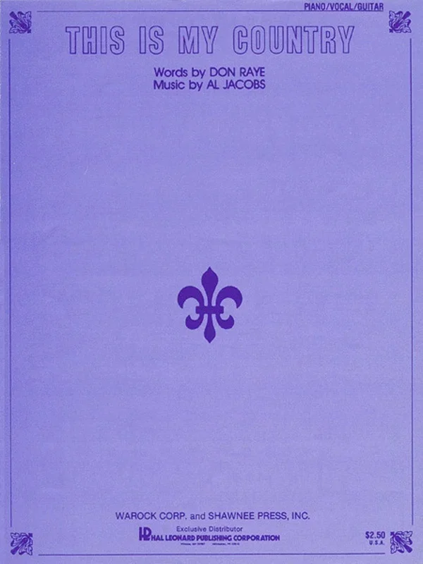 This Is My Country (Single Music Sheet) (C/R)