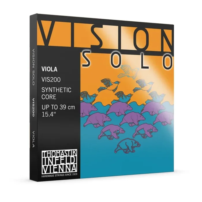Thomastik Vision Solo Viola Strings Set DTVIS200 4/4 Medium Synthetic Core