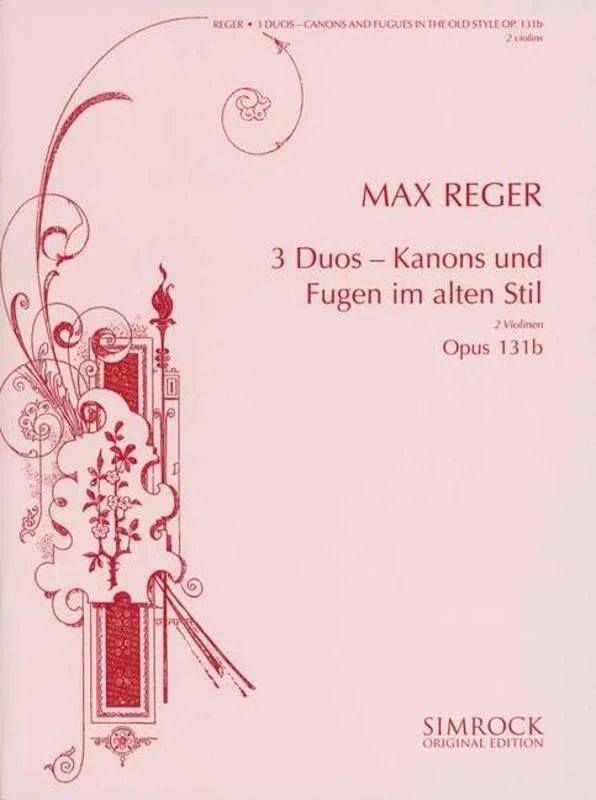 Three Duos (Canons And Fugues) Op 131B 2 Violins Book