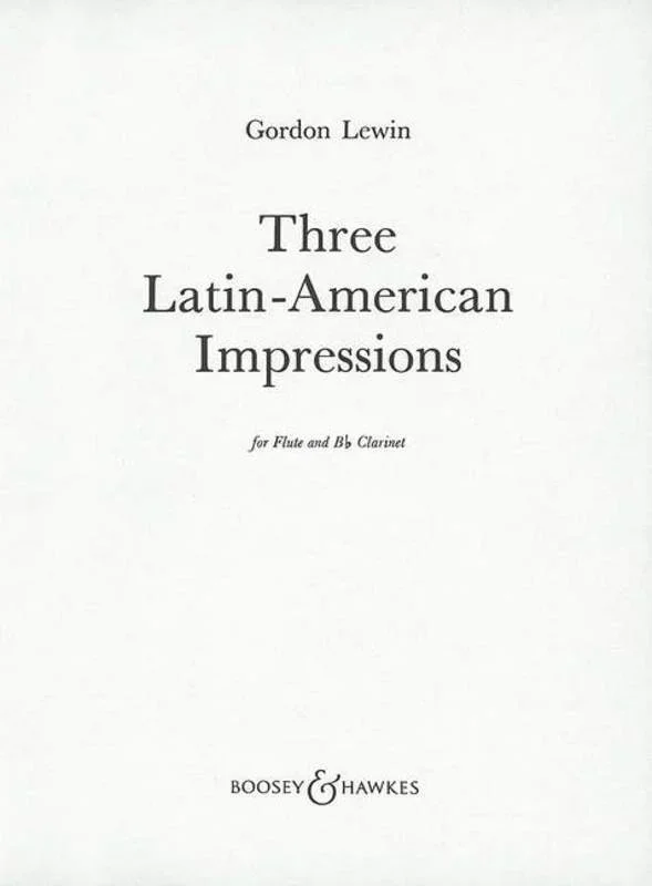 Three Latin American Impressions Flute And Clarinet (Softcover Book)