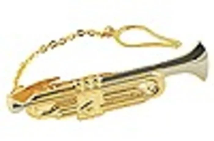 Tie Bar Large Trumpet 18kt Gold Ep 2 Tone