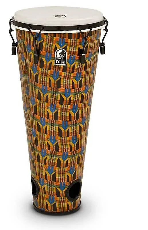 Toca 12 ” Freestyle Mechanically Tuned Ashiko Drum in Kente Finish ( TFA-12MK)