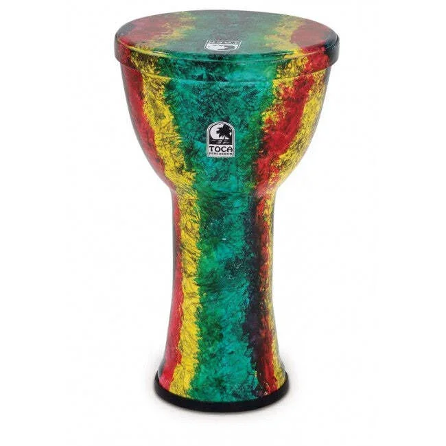 Toca 9” Inch Hand Drum Rasta Lightweight Series with Bag SFDL9RB