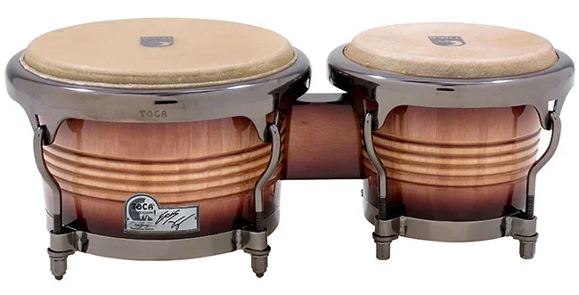 Toca Signature Series 7 & 9″ Eric Velez Wooden Bongos in Sunburst