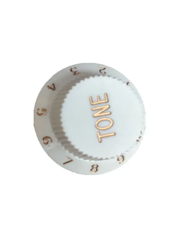 Tone Control Knob Japanese Style White Top Hat Design