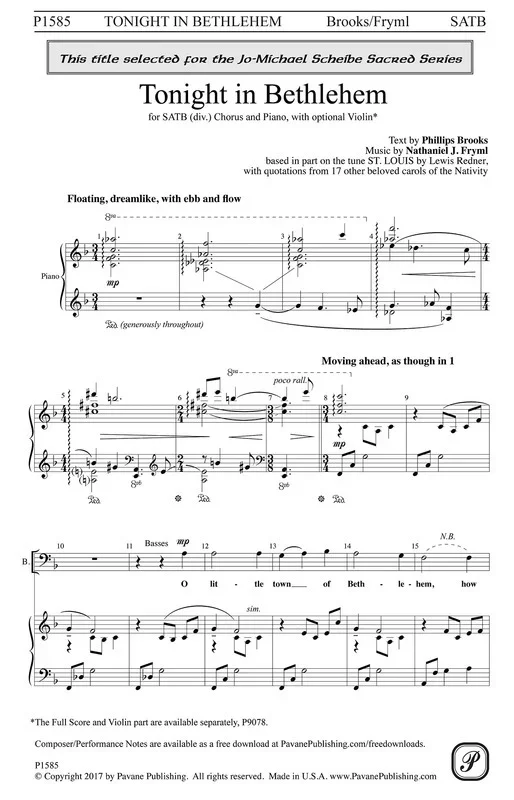 Tonight In Bethlehem SATB (Octavo)