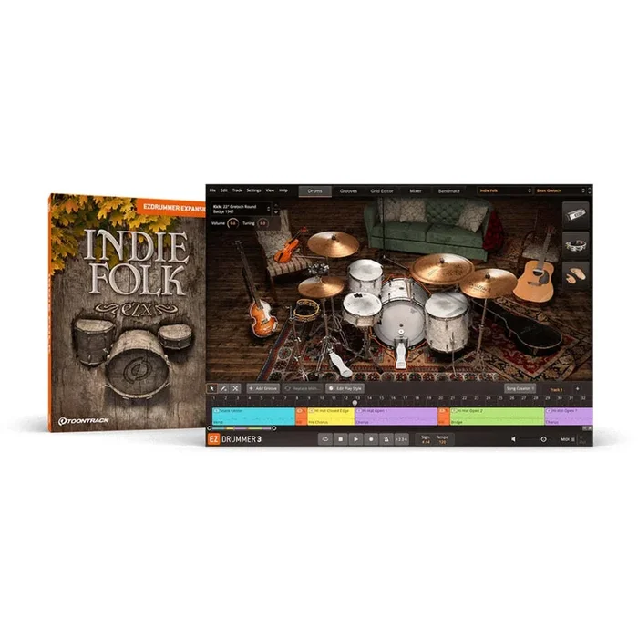 Toontrack Indie Folk EZX – EZdrummer Sound Expansion (Software Serial Number)